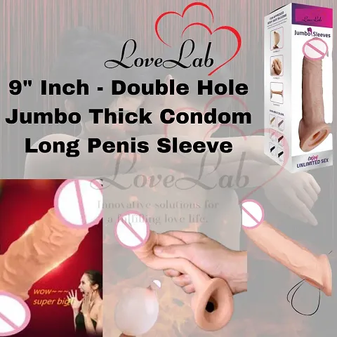 9 inch condom double hole jumbo laboura silicon condom best quality condom