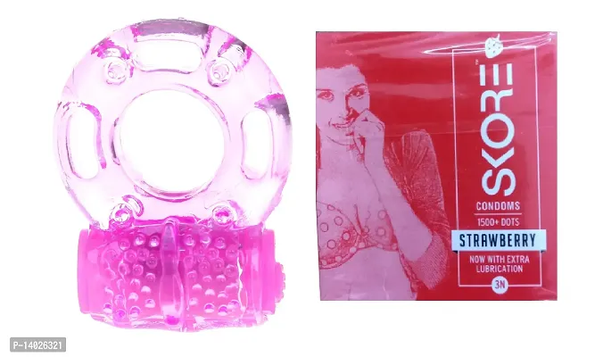 vibrater ring condom with skore 3pc condom-thumb0