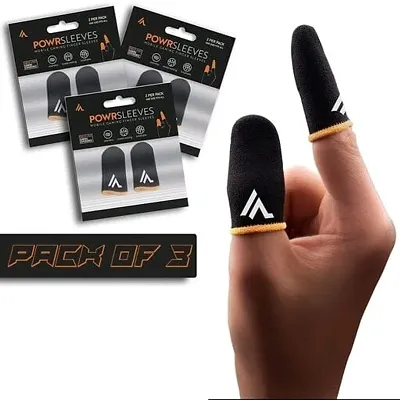 Premium Quality Breathable PUBG Mobile Gaming Finger Sleeves Pack of 3 (6 Sleeves)-thumb0