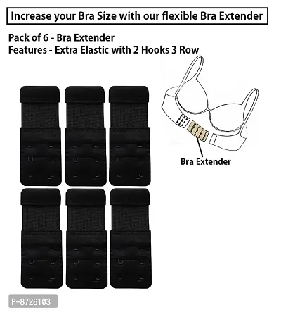 Bra Hook Extender - 2 Hook - 3 Eye (with Extra Elastic) Save Your Bra Increase Band Length_Bra Extensi-thumb0