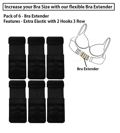 Bra Hook Extender - 2 Hook - 3 Eye (with Extra Elastic) Save Your Bra Increase Band Length_Bra Extensi