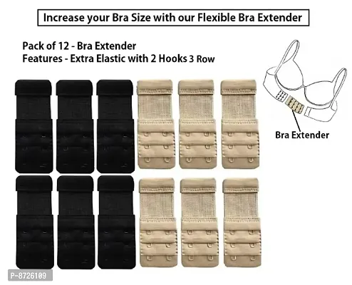Color Bra Hook Extender-2 Hook - 3 Eye (with Extra Elastic) Save