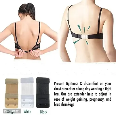 Bra Hook Extender - 2 Hook - 3 Eye (with Extra Elastic) Save Your Bra Increase Band Length_Bra Extensi-thumb5