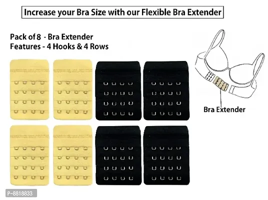 Buy Premium Bra Hook Extender-4 Hook 4 Eye Rows (Pack of 3) Online