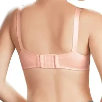 Fine Womens Polyester Bra Hook Extender 3 Hook 3 Eye Rows with Extra Elastic (Free Size) ndash; Pack 2-thumb2