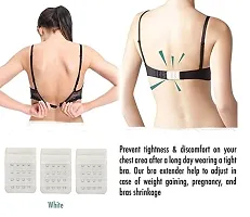 Womens Polyester Bra Hook Extender Fine Quality 4 Hook 4 Eye Rows (Free Size) ndash; Pack of 2-thumb2