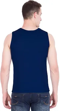 DSWS Solid Men Round Neck Blue TShirt-thumb3