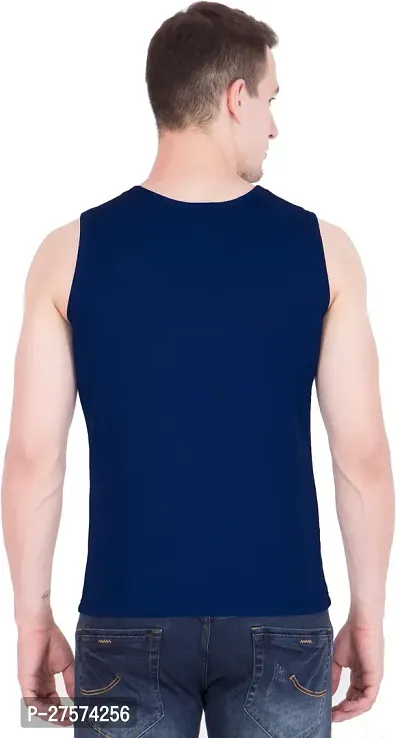 DSWS Solid Men Round Neck Blue TShirt-thumb4