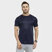 Stylish Multicoloured Polyester Round Neck Tees For Men Pack Of 2-thumb2