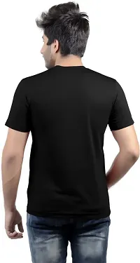 Stylish Black Polyester V Neck Tees For Men-thumb4