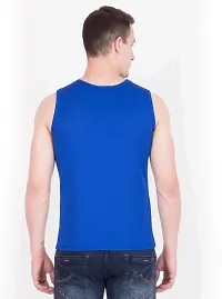 Stylish Blue Polyester Round Neck Tees For Men Pack Of 2-thumb4