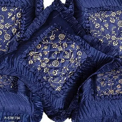 Luxury Cushion Cover Set Of 5 (Blue)-thumb2