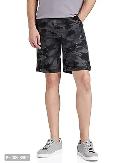 Stylish Fancy Cotton Solid Regular Shorts For Men-thumb0