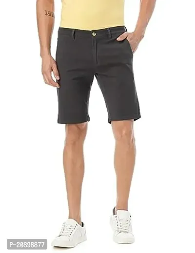 Stylish Fancy Cotton Solid Regular Shorts For Men-thumb0