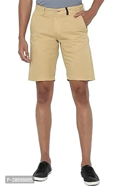 Stylish Fancy Cotton Solid Regular Shorts For Men-thumb0