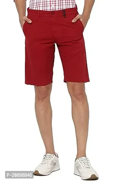 Stylish Fancy Cotton Solid Regular Shorts For Men-thumb0