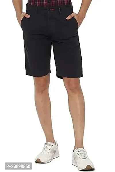 Stylish Fancy Cotton Solid Regular Shorts For Men-thumb0