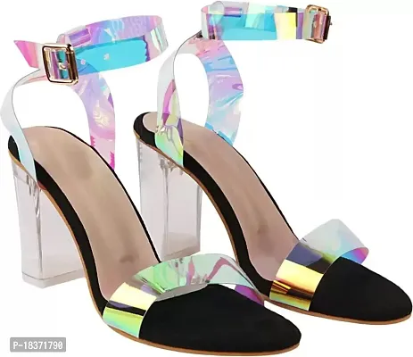 Buy Shoetopia Womens & Girls Black Transparent Block Heels Solid Sandals  Online in India - Shoetopia - Official Online Store Shoetopia