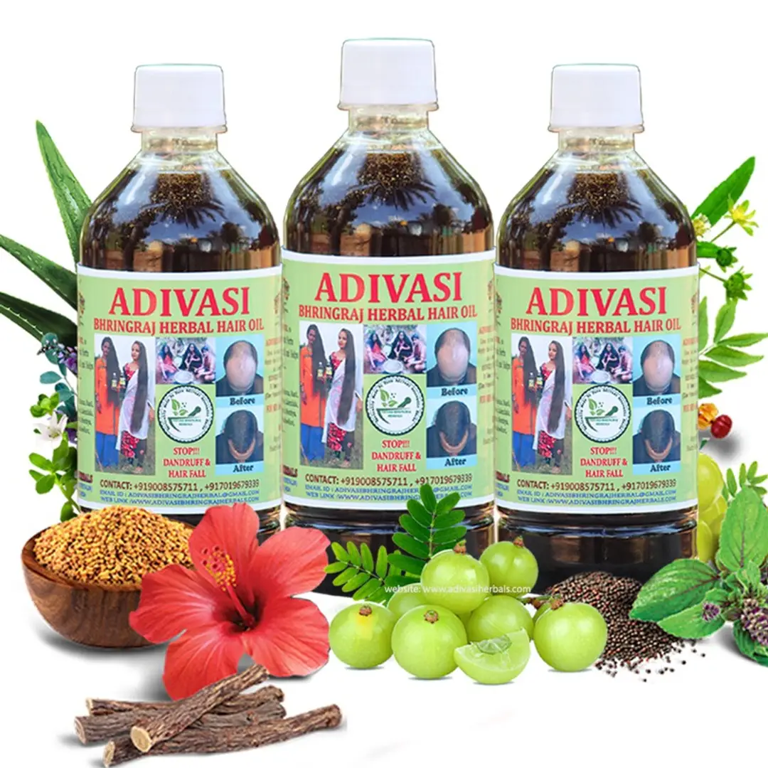 Adivasi Bhringaraj Herbal Products  Adivasi Ayurvedic Hair Growth Oil  Adivasi  Bhringraj Herbal hair Oil