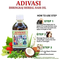 Adivasi Bhringraj Herbal Hair Oil 200ml (100% NATURAL .Basically Made By Pure Adivasi Ayurvedic Herbs)-thumb1
