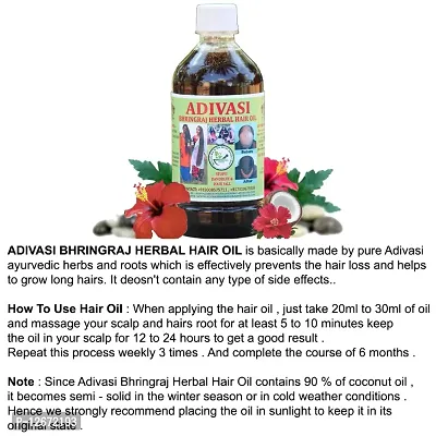 Adivasi Bhringraj Herbal Hair Oil 200ml (100% NATURAL .Basically Made By Pure Adivasi Ayurvedic Herbs)-thumb4