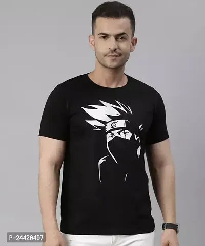 Reliable Black Cotton Printed Tshirt For Men-thumb0