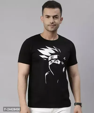 Reliable Black Cotton Printed Tshirt For Men