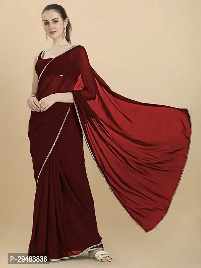 Classic Georgette Lace Work Saree with Blouse piece-thumb4