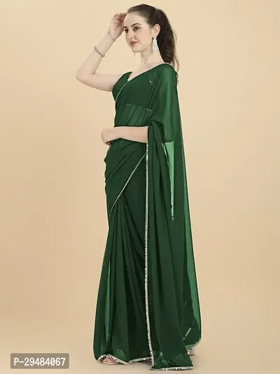 Classic Georgette Lace Work Saree with Blouse piece-thumb4