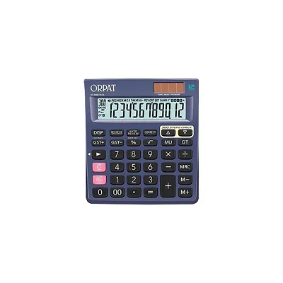 ORPAT OT-300D Plus 300 Steps Check  Correct Heavy Weight Battery  Solar Powered Business Calculator (Dark Grey)