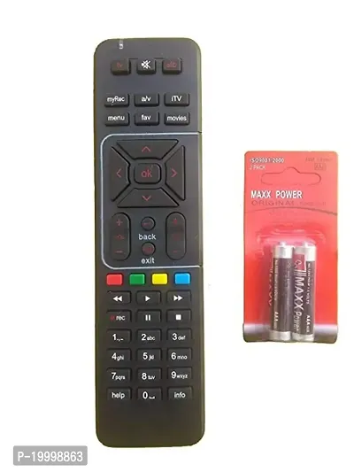 Airtel DTH Remote Compatible with SD and HD Recording Airtel Remote Controller  (Black)-thumb0
