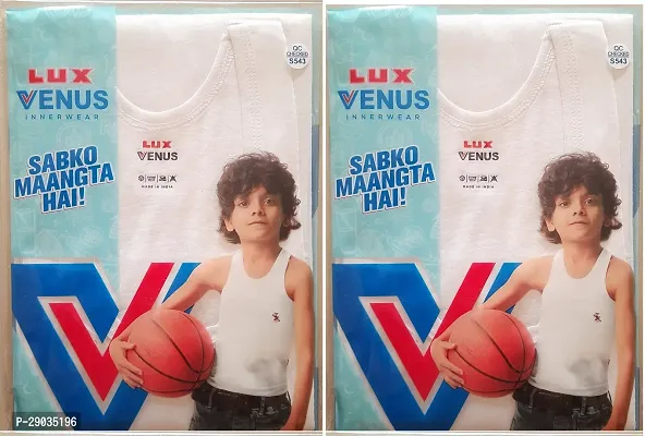 Kids Vest Cotton White Colour (Lux Venus) Pack Of - 2, Boys Vest Good Quality