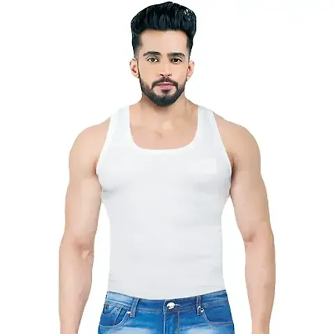 Comfortable Solid Sleeveless Vest For Men