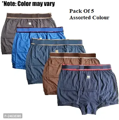 Underwear For Men Multicoloured Cotton Trunk Combo Pack Of 5-thumb0