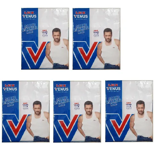 Mens Vest Pack Of 5 (Lux Venus), Gents Vest