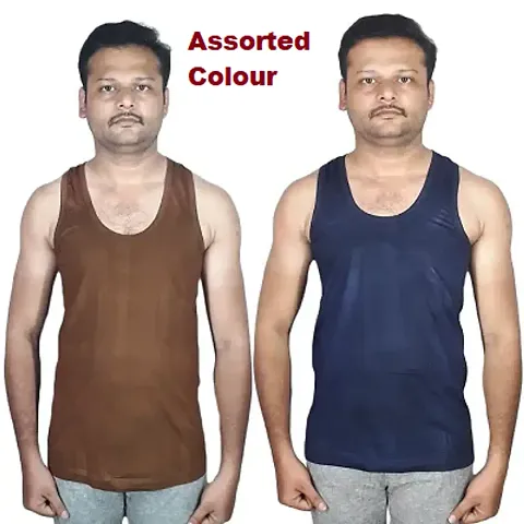 Solid Cotton Sleeveless Basic Vest
