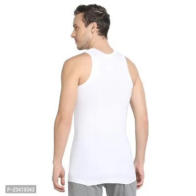 Branded Men's Cotton Vest - Sleeveless  White Sando Baniyan (Pack of 6)-thumb3