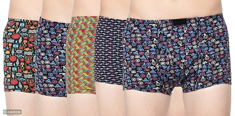 Mens Stylish Cotton Printed Trunk (Pack of 5)-thumb0