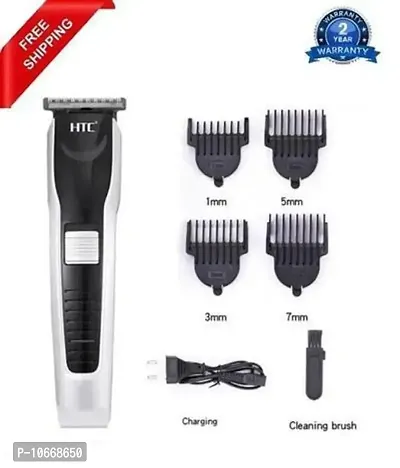 AT-538 Beard Cordless Trimmer for Man Runtime 100 min Trimmer for Men  Women -Silver  BLACK