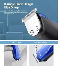 AT-528 rechargeable and cordless hair trimmer for women and men, hair Cutting Karne wali Machine with T shape precision stainless steel sharp blade beard shaver upto length 0.5 to 7mm and 45 min of co-thumb1