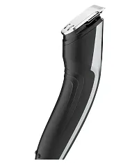 HTC AT-538 Rechargeable Hair Trimmer for men with T shape precision stainless steel sharp blade beard shaver upto length 0.5 to 7mm ( Black )-thumb1