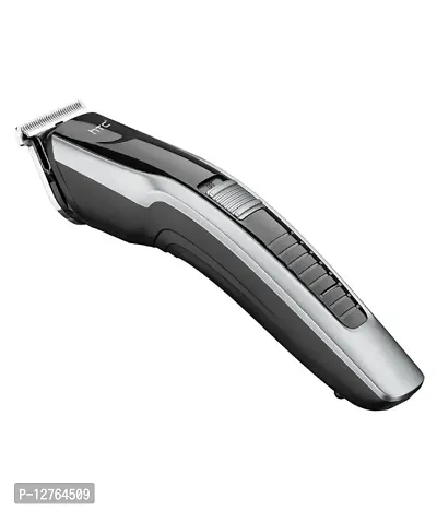 HTC AT-538 Rechargeable Hair Trimmer for men with T shape precision stainless steel sharp blade beard shaver upto length 0.5 to 7mm ( Black )-thumb3
