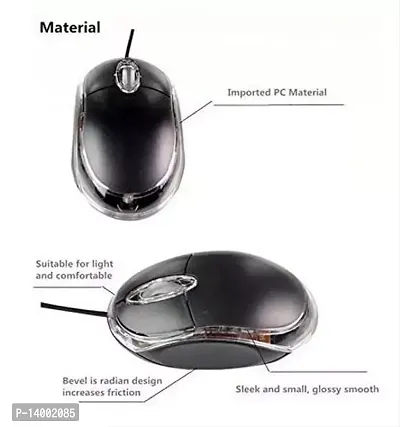 Optical mouse for Laptop, Mouse for Computer, Mouse for Desktop(Mini Design Easy To Carry Everywhere) 1000DPI Wired Optical USB Mouse for LAPTOPS and DESKTOPS (Black) Pack of 1-thumb4