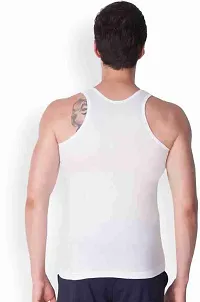 100% men white vest (pack of 3)-thumb1