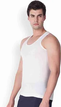100% men white vest (pack of 3)-thumb2