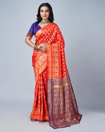 Beautiful Silk Saree With Blouse Piece For Women