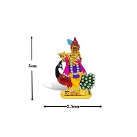 Adhvik Standing Krishna/kahna with Peacock Idol (Mini Morni Krishna St/940) Multicolor Metal God Stand for Home Deacute;cor/car Dashboard/mandir Pooja Murti/temple Puja/office Table Showpiece-thumb1