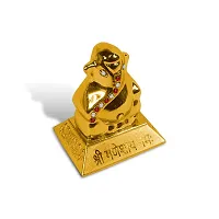 Adhvik HHRI0416-01 Shree Lord Metal Double Side Ganesha (Size 5 Cm) Statues Ganesh Ganpati Idol Figurine Sculpture Hindu Good Luck God Spiritual Puja Vastu Showpiece-thumb2