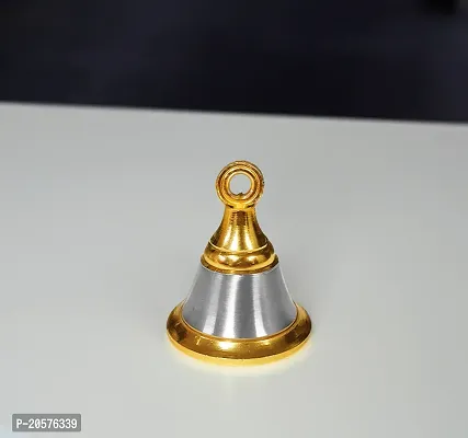 Adhvik Traditional Brass (Small 2 No ) Hanging Puja Pooja  Other Rituals Bell Ghanti for House  Temple Poojan Purpose Spiritual Gift Item (Pack Of 1)