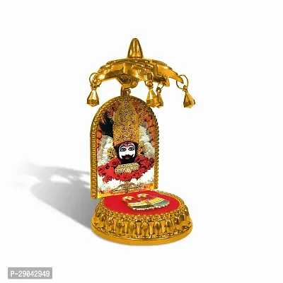 Adhvik Lord Khatu Shyam Baba/barbarik with Charan Paduka and Umbrella Chhatra God Idol-thumb2